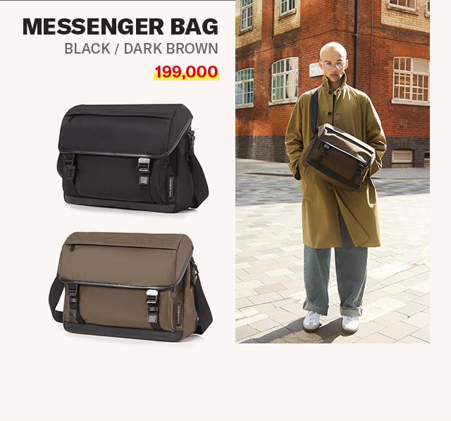MESSENGER BAG BLACK/DARK BROWN 할인가 199,000원