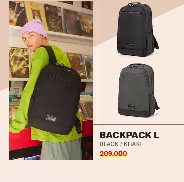 BACKPACK L BLACK/KHAKI 할인가 209,000원