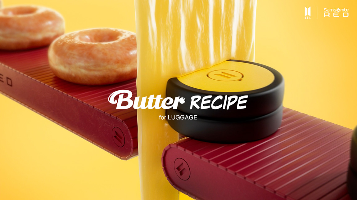 BTS x Samsonite Red Butter Recipe Collection Pouch Bag / Yellow