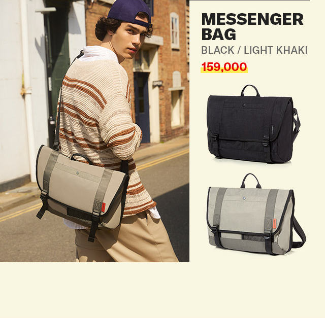 MESSENGER BAG BLACK/LIGHT KHAKI 할인가 159,000원